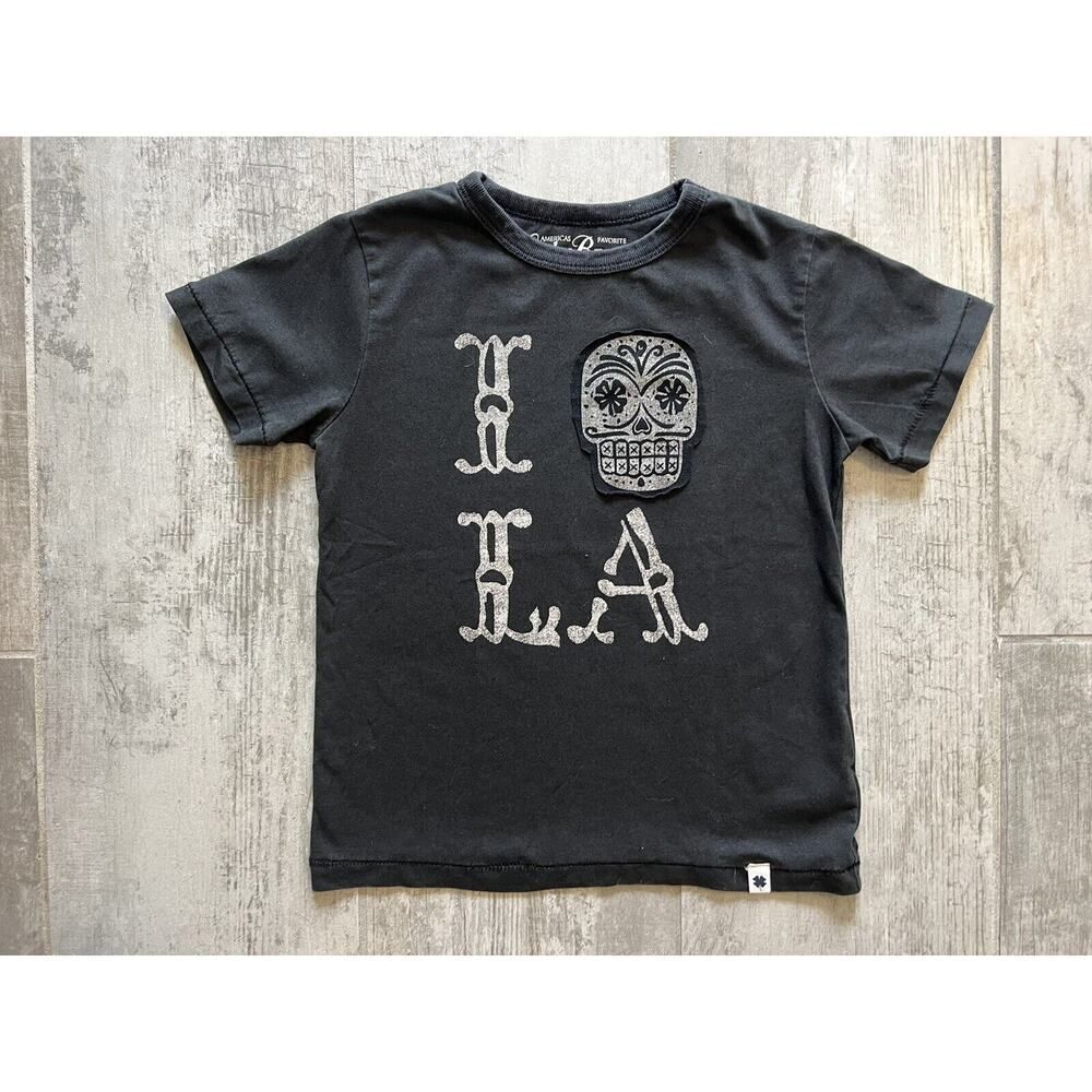 LUCKY BRAND Los Angeles Skull Dia De Los Muertos Graphic T-Shirt Boys Toddler 4T